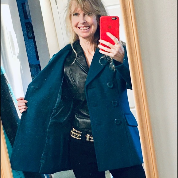 💙💚- Moda International teal green pea coat- XS - Picture 7 of 11